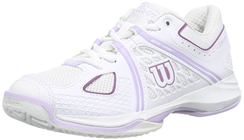 Wilson Nvision W, Zapatillas de Tenis Unisex Adulto, Blanco/Morado, 39