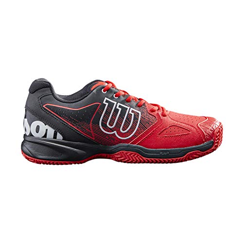 Wilson Zapatillas de deporte para hombre, KAOS DEVO BANDEJA, Rojo/Blanco/Negro, 44 2/3, Para pistas cubiertas, Todo tipo de jugadores, WRS327670E100