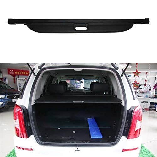 wowowa Cubierta de Carga del Maletero Trasero del Coche, Pantalla Protectora de Seguridad, se Adapta a SsangYong Rexton II W 2008-2017