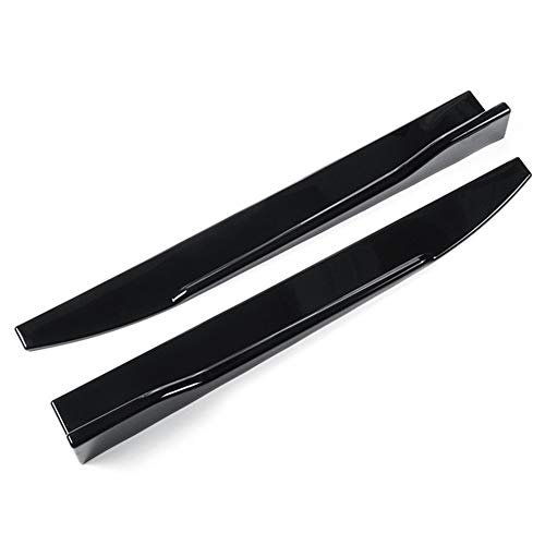 XMEIFEI PARTS 80cm Negro/Fibra de Carbono/Red Universal de Coche Lateral del Eje de balancín de la Falda Divisores Winglet Las alas Laterales del Coche de Parachoques Parachoques Cuerpo Taloneras