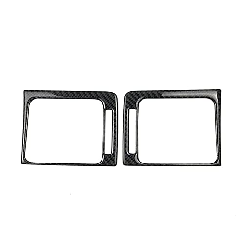 YFQH Ajuste para Subaru Forester 2016 2017 2018 2pcs Fibra de Carbono Aire Acondicionado Vent de ventilación de Aire (Color Name : Black)