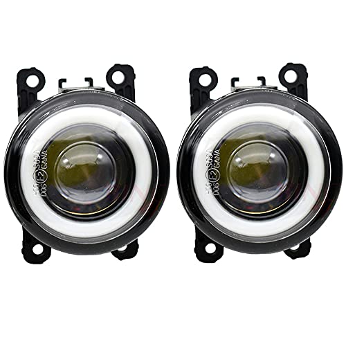 YSSMAO 2 unids Accesorios para automóviles LED Bombilla Niebla luz de ángel Ojo Blanco/Amarillo para Nissan Navara D40 Note E11 Pathfinder R51 Pixo UA0,Cold White