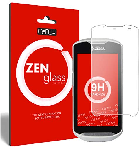 ZenGlass Nandu I Protector de Vidrio Flexible Compatible con Zebra TC56 I Protector de Pantalla 9H