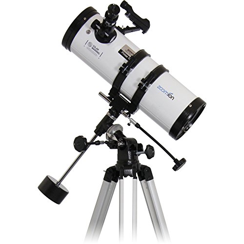 Zoomion Philae 114/500 EQ Reflector telescopio - anteojo astronómico con trípode, Montura y oculares para niños y Principiantes