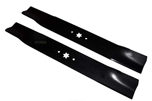 2 x 48,5 cm tráctor Juego de cuchillos para MTD BE DL JF LF P RD 96 125 130 135 155 11596 B 12096 13596 H HF T eurotrac 15596 Spider 96 SD Racing 125 – Smart RF 125 Optima LF – 742 – 04084