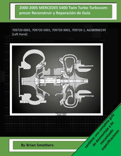 2000-2005 MERCEDES S400 Twin Turbo Turbocompresor Reconstruir y Reparación de Guía: 709720-0001, 709720-5001, 709720-9001, 709720-1, A6280960199 (Left Hand)