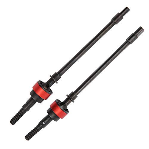 2PCS RC Eje Delantero para Axial SCX10 1:10 Crawler Car Steel CVD Accesorio de reemplazo del Eje de transmisión Delantero(Rojo)