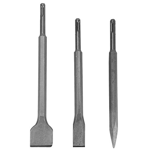 3 unids Martillo Cincel Bit Set para Demolición Eléctrica Martillo Triturador de Concreto Azulejo de la Pared de Ladrillo Eliminación con Punta Cincel Dilatado Plano Cincel