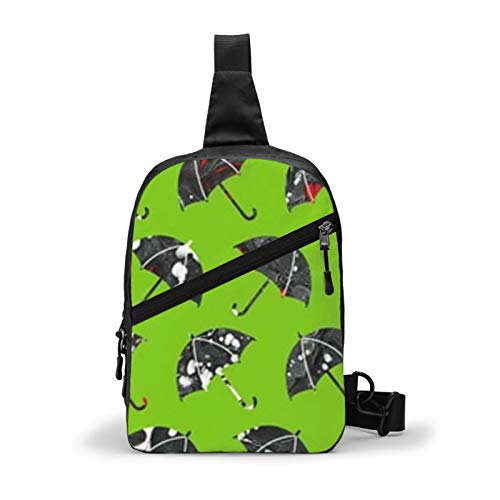 Abstracto paraguas patrón mano unisex honda bolso pecho bolso mensajero