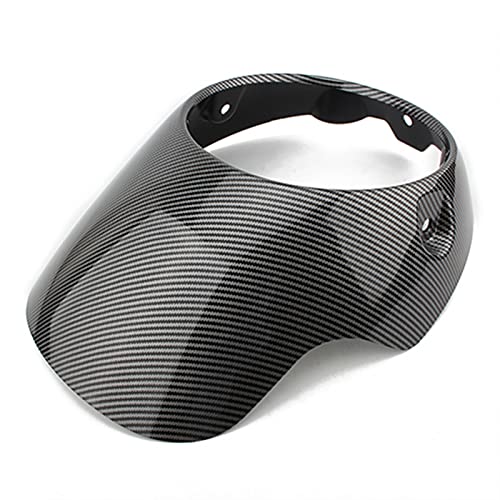 ADFIOSDO Faros de la Motocicleta Fairing Cafe Cafe Racer 8InCH Cubierta de Parabrisas/Ajuste para triu.mph Bon.eville T100 T120 / Fit for ho.da/Apta para duc.ati Monster cb150 (Color : Carbon Black)