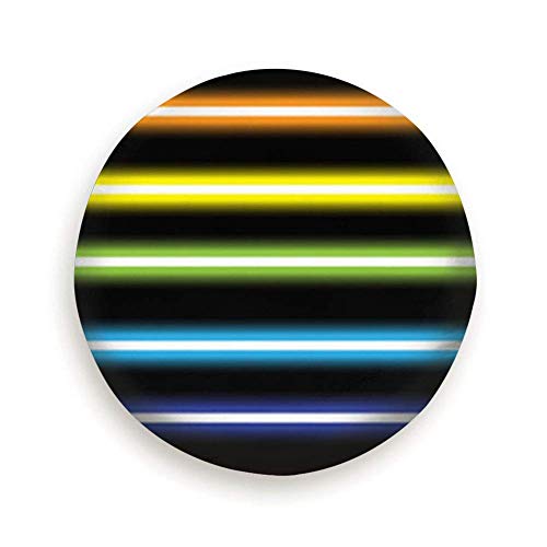 Alice Eva Luces de Tubo de neón arcoíris horizontales en tecnología Abstracta Cubierta de neumático de Rueda de Repuesto Universal 16 Pulgadas