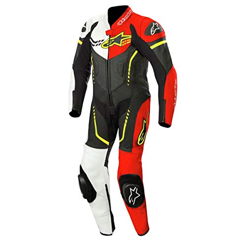 Alpinestars Youth GP Plus Cup - Traje de equitación de piel para motocicleta, color negro/blanco/rojo/amarillo, 140