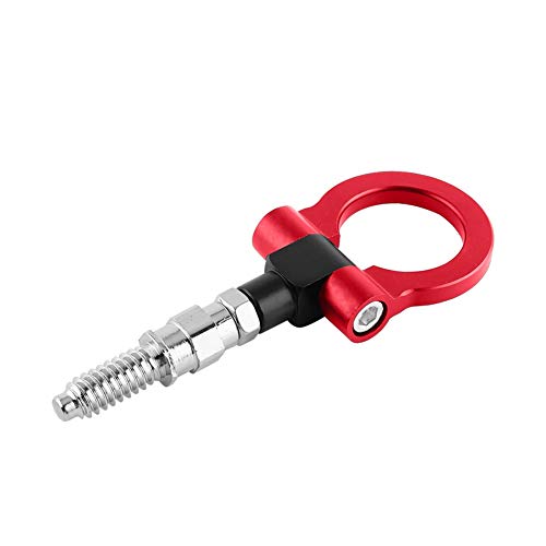 Anillo de Remolque Delaman Coche Universal Auto Remolque de Aleación de Aluminio Frontal Gancho de Remolque Anillo Compatible con E Serie Roja