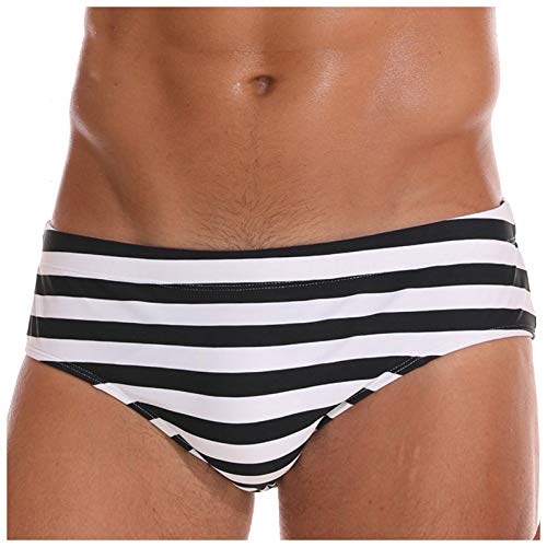 BañAdor De Hombre Rayas Blancas Novela Natacion BañAdor Hombre Playa De Verano Calzoncillos Y Pantalones Interiores Suelto MáS TamañO BóXers Puro AlgodóN Traje De BañO De Los Hombres