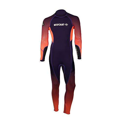 Beuchat - Mono Completo de Neopreno para Hombre, 3 m, Color Morado y Rosa