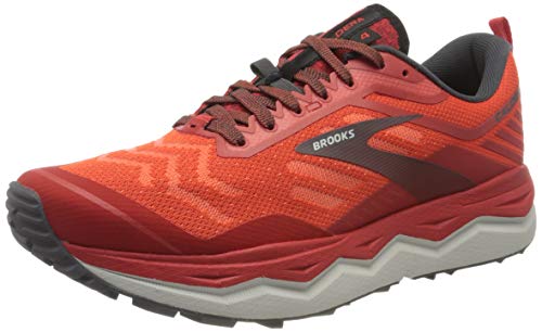 Brooks Caldera 4, Zapatillas para Correr Hombre, Alto Riesgo Rojo/Ébano/Gris, 44 EU