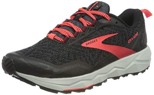 Brooks Divide, Zapatillas para Correr Mujer, Black Ebony Coral, 36.5 EU