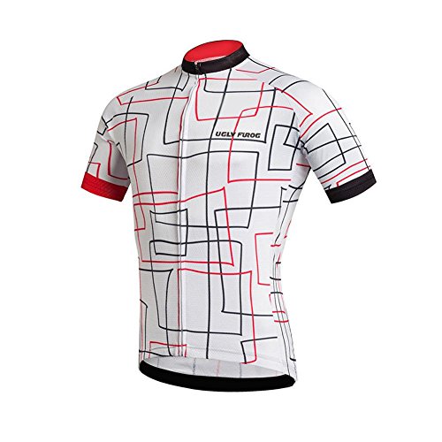 BurningBikewear Uglyfrog Maillot Ciclismo Hombre Verano Moda Manga Corta Ropa MTB Jersey Bicicleta Tops Cómodo Transpirable Secado Rápido MX01