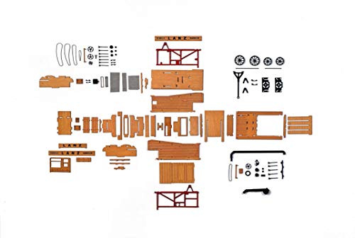 Busch 60100 - Trilladora en madera Lanz - escala 1/43 - trilladora en miniatura - modelismo ferroviario