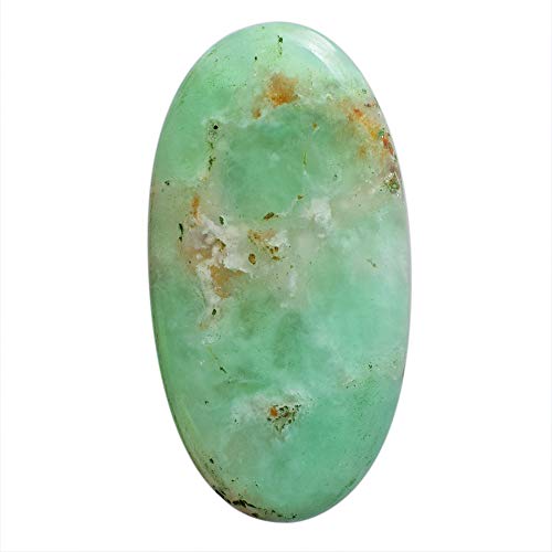 Cabujón de crisoprasa verde australiano, forma ovalada, parte trasera plana, tamaño 27 x 23 x 4 mm, piedra colgante, joyería, pulido a mano, AG-13866