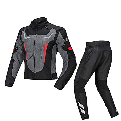 Chaqueta Moto Hombre con Armadura Motocicleta Cordura CertificacióN CETraje de Carreras,con Traje de piloto Protector y anticaída para Motocicleta,Producto Nuevo de 4 Temporadas A,XL