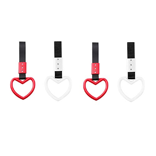 Chenyi Heart Jdm Tsurikawa Ring 4PCS Car Hand Strap para Metro Tren Bus Mango Correa Charm Drift Universal