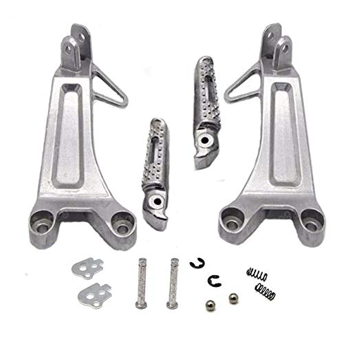 Clavijas de pies de la Motocicleta Pasajero Trasero Clavijas del pie para Ho&nda CBR 600 RR 2003 2004 Soporte Reposapiés Estriberas CBR 600RR reposapiés Los Pedales descansan (Color : Silver)