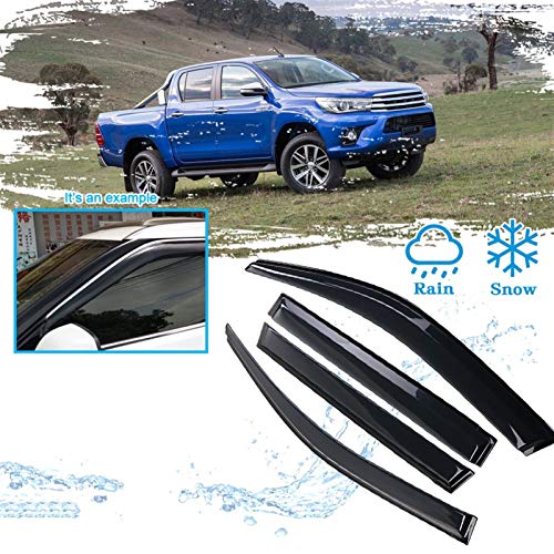 Deflectores de Viento Accesorios De Ventana De Coche para Toyota Hilux SR5 REVO AN120 AN130 120130 2016~2020 Protector De Lluvia Visera Deflectora Toldos Refugios 2019 Visera Lateral