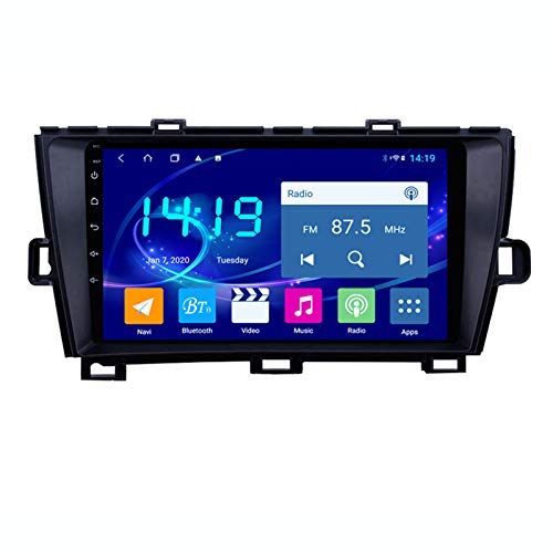 DSP Android 9 estéreo coche 9" Sistema navegación para Toyota Prius 2009-2013 táctil visualización automática medios soporte Bluetooth Control volante radio coche manos libres,8 core,4G Wifi 2G 32G