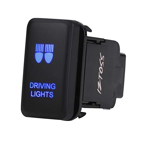 Duokon Interruptor basculante, interruptor basculante de encendido y apagado automático LED azul de 12 V para Toyota Hilux Landcruiser VIGO(DRIVING LIGHTS)