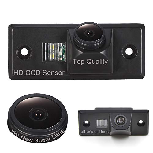 Dynavsal HD Noche Visión Cámara de Marcha Atrás para Coche Impermeable Placa de Licencia Cámara de Visión Trasera para VW Touareg/Tiguan Santana/Polo/ Skoda Scirocco Fabia/Golf 4/5/6 Variant/Bora