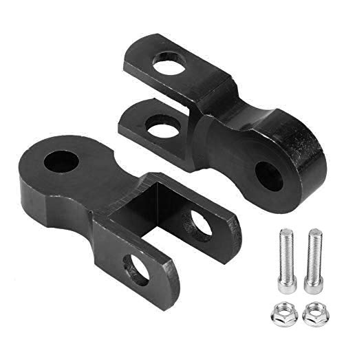 EBTOOLS Almohadilla de Dispositivo de Aumento de 5 cm de Elevación de Amortiguador Trasero de Motocicleta para Chasis, Aleación de Aluminio (Negro)(Con tornillos)