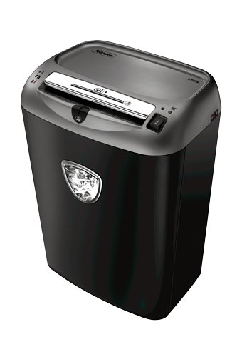 Fellowes 75Cs - Destructora trituradora de papel, hasta 12 hojas, color negro