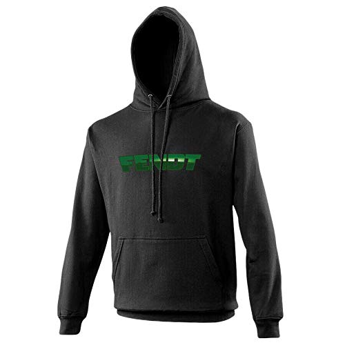 Fendt Hoodie Tractor Farming Sweatshirt Black L