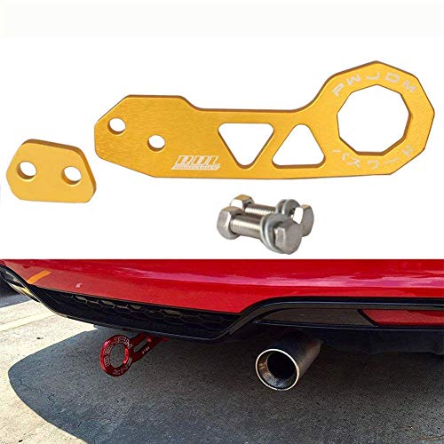 Gancho de Remolque Enganche Trasero Anillo para Coche Auto Universal Trailer Ring, 11 * 3.46 in,Yellow