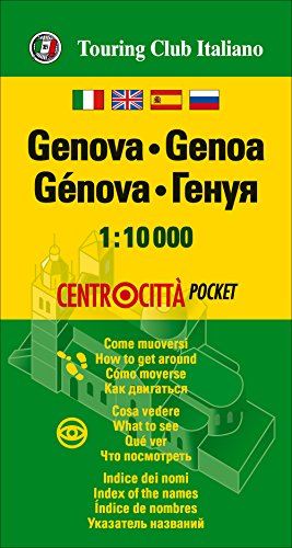 Génova centrocittà 1:10.000 plano callejero impermeable. Touring Club Italiano. (Centrocittà pocket)