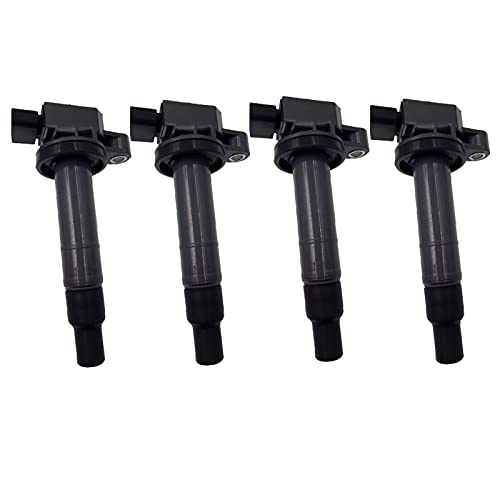 GLLXPZ 4 Pcs/Lot Bujía de la Bobina de Encendido del lápiz del Coche, para Toyota Echo Prius Yaris Scion 2000-2010 90919-02240 9091902240 90080-19021