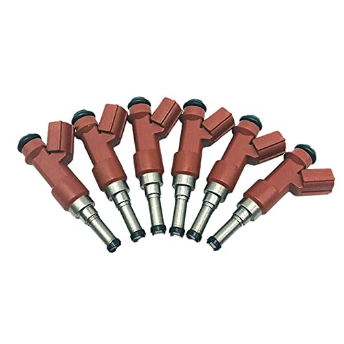 GNY Inyector de Combustible de Coche 6PCS para Toyota Avalon Camry Highlander Rav4 Sienna Venza 2325031050 2320931050 (Color : Silver Red)