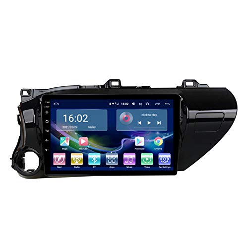 GPS 2GB + 32G 4G Full Netcom Reversing Image Big Screen Android Coche DVD Para Toyota Hilux 16-18 Navegación GPS, Notificación De Voz De Varias Condiciones De Tráfico, Actualización G(Size:2G+32G DSP)