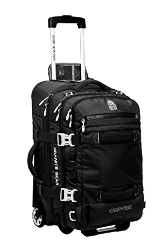 Granite Gear Cross-Trek - Bolsa de viaje con ruedas (22 pulgadas), color negro y cromo