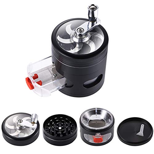 Grinder Manual Pequeio Grinder Metálico Molinillos de Especias Portátil Trituradora para Hierbas Amoladora de la Hierba con Rascador Polen para Hierbas y Especias