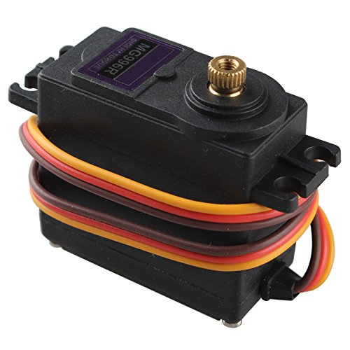 HALJIA Servomotor digital MG996R con engranajes metálicos y piezas incluidas, ideal para coches, coches de radiocontrol, camiones, barcos y helicópteros