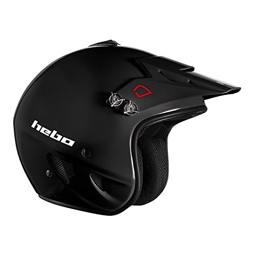 Hebo HC1100NXS Trial Zone Policarbonato Casco, Negro, XS