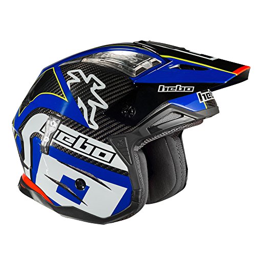 HEBO Trial Zone 4 Carbon Pol Casco, Azul, Talla XL