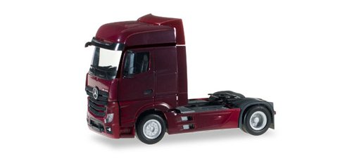 Herpa 150000-7 Pulgadas Mercedes-Benz Actros Big Space Hard Tractor Set Set de Modelos de Tractores rígidos, Rojo Vino