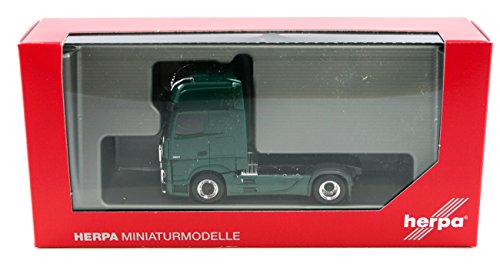 Herpa 301664-005 Mercedes-Benz Actros Gigaspace - Tractor rígido con Parachoques y Luces Delanteras, Color Verde Musgo