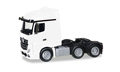 Herpa-Juego de Modelo Mercedes-Benz Actros Streamspace 6X2 Rigid Tractor, Color Blanco (305174-003)