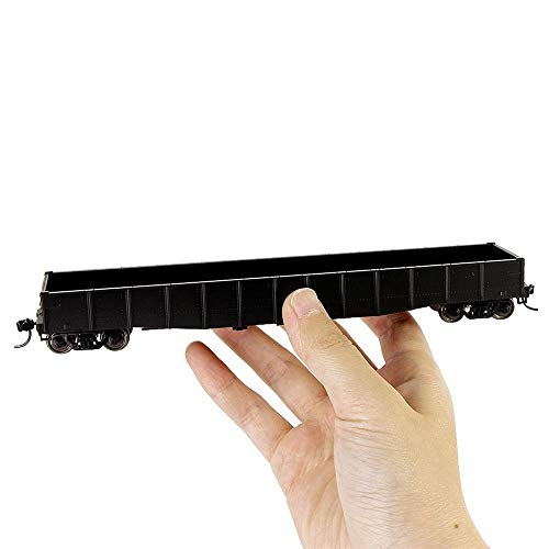 IGOSAIT Chic 3pcs Escala 53ft Abierto góndola Coche 1:87 Black Wagons transportador ferroviario Modelo Tren contenedor Carro Carro Carro C8743BL Agraciado