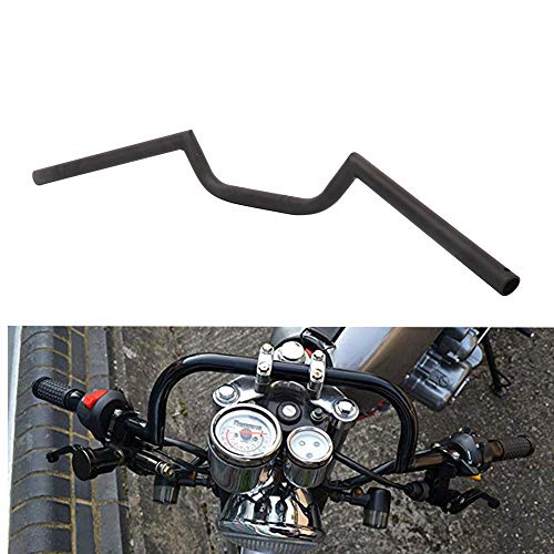 JFG RACING Manillar de motocicleta de 7/8 pulgadas, estilo Cafe Racer Ace Clubman, 22 mm, universal, para aplicación personalizada Bobber, color negro