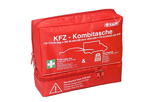 Kalff 7425 de Coche – Bolsa Trio Incluye Triángulo y Chaleco Reflectante